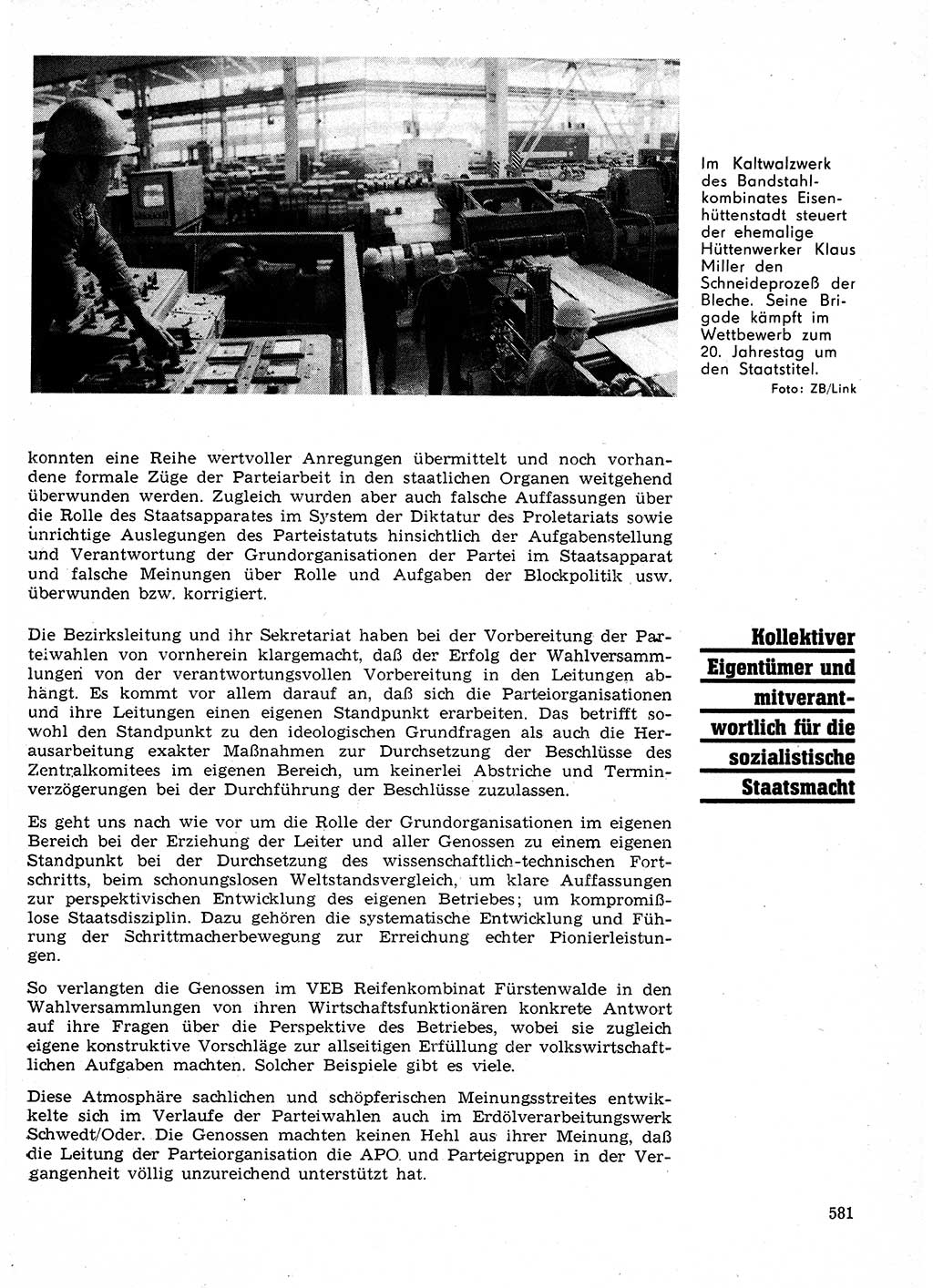 Neuer Weg (NW), Organ des Zentralkomitees (ZK) der SED (Sozialistische Einheitspartei Deutschlands) für Fragen des Parteilebens, 24. Jahrgang [Deutsche Demokratische Republik (DDR)] 1969, Seite 581 (NW ZK SED DDR 1969, S. 581)