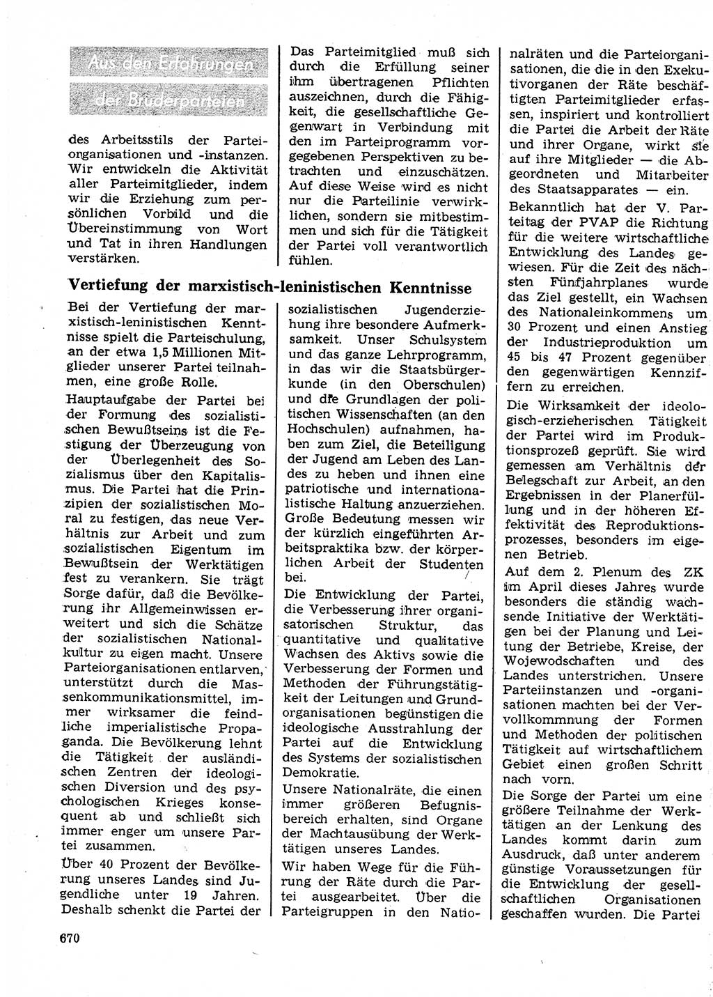 Neuer Weg (NW), Organ des Zentralkomitees (ZK) der SED (Sozialistische Einheitspartei Deutschlands) für Fragen des Parteilebens, 24. Jahrgang [Deutsche Demokratische Republik (DDR)] 1969, Seite 670 (NW ZK SED DDR 1969, S. 670)