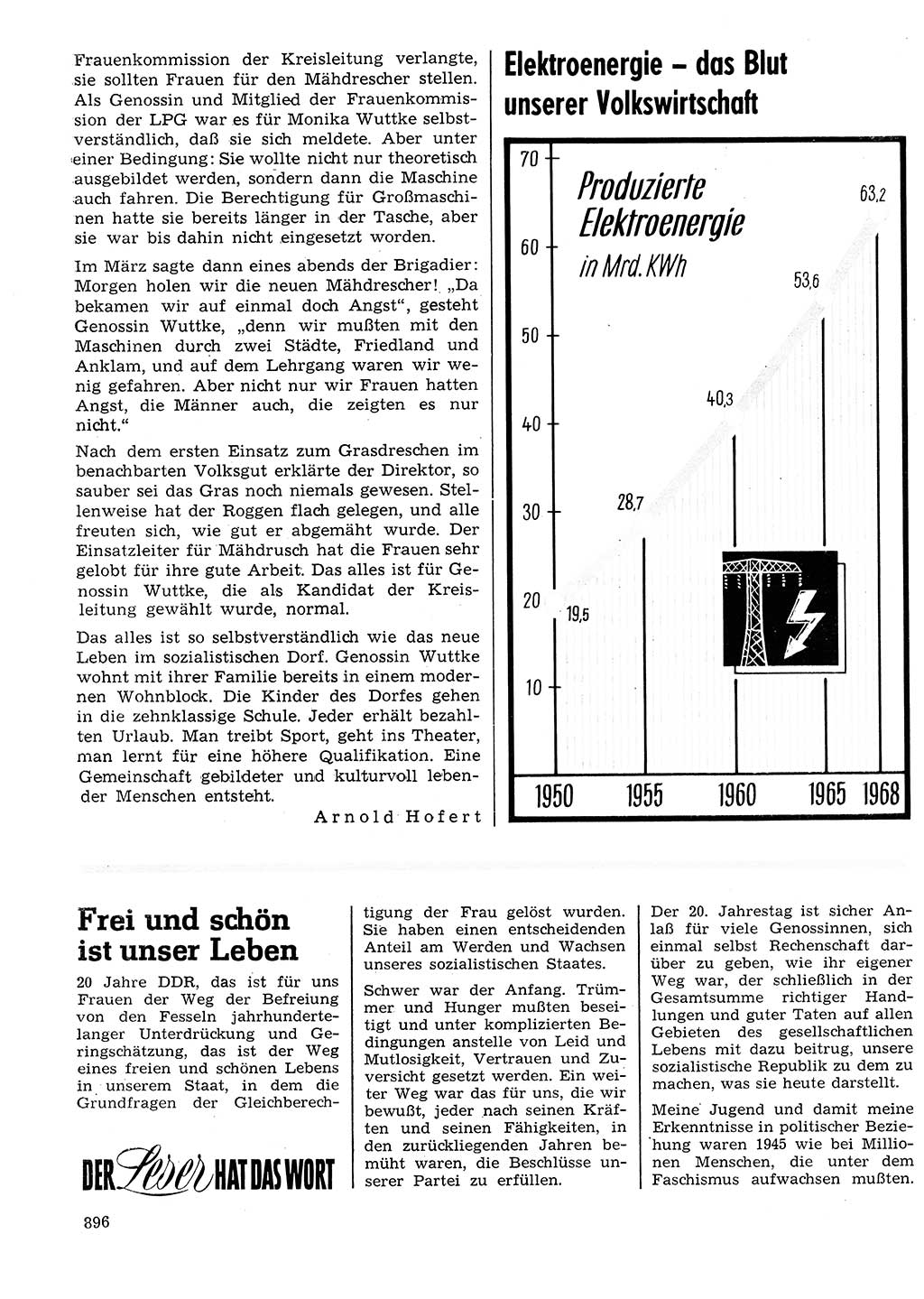 Neuer Weg (NW), Organ des Zentralkomitees (ZK) der SED (Sozialistische Einheitspartei Deutschlands) für Fragen des Parteilebens, 24. Jahrgang [Deutsche Demokratische Republik (DDR)] 1969, Seite 896 (NW ZK SED DDR 1969, S. 896)