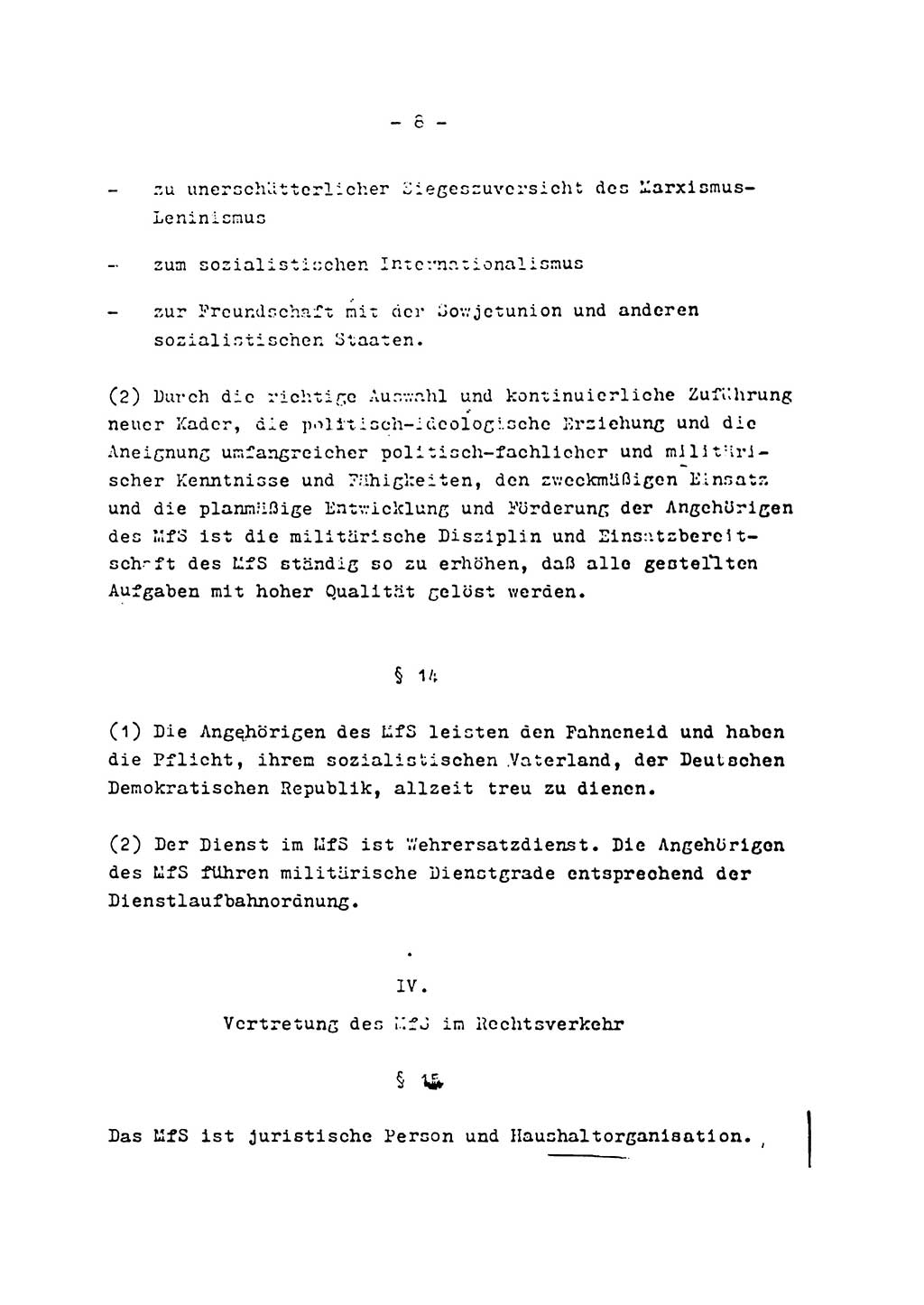 Statut des Ministeriums für Staatssicherheit (MfS) der Deutschen Demokratischen Republik (DDR), Nationaler Verteidigungsrat (NVR), Geheime Kommandosache, Beschluß 27/5 1969, Blatt 8 (Stat. MfS DDR NVR Geh. Kdos. 1969, Bl. 8)