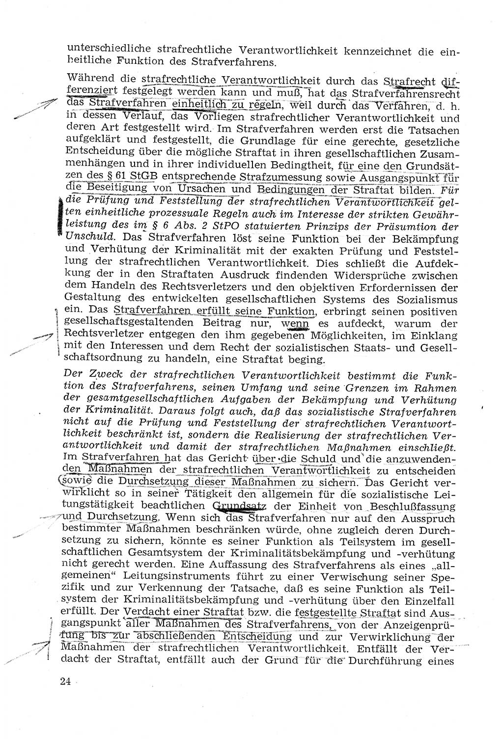 Strafprozeßrecht der DDR (Deutsche Demokratische Republik), Lehrmaterial 1969, Seite 24 (Strafprozeßr. DDR Lehrmat. 1969, S. 24)