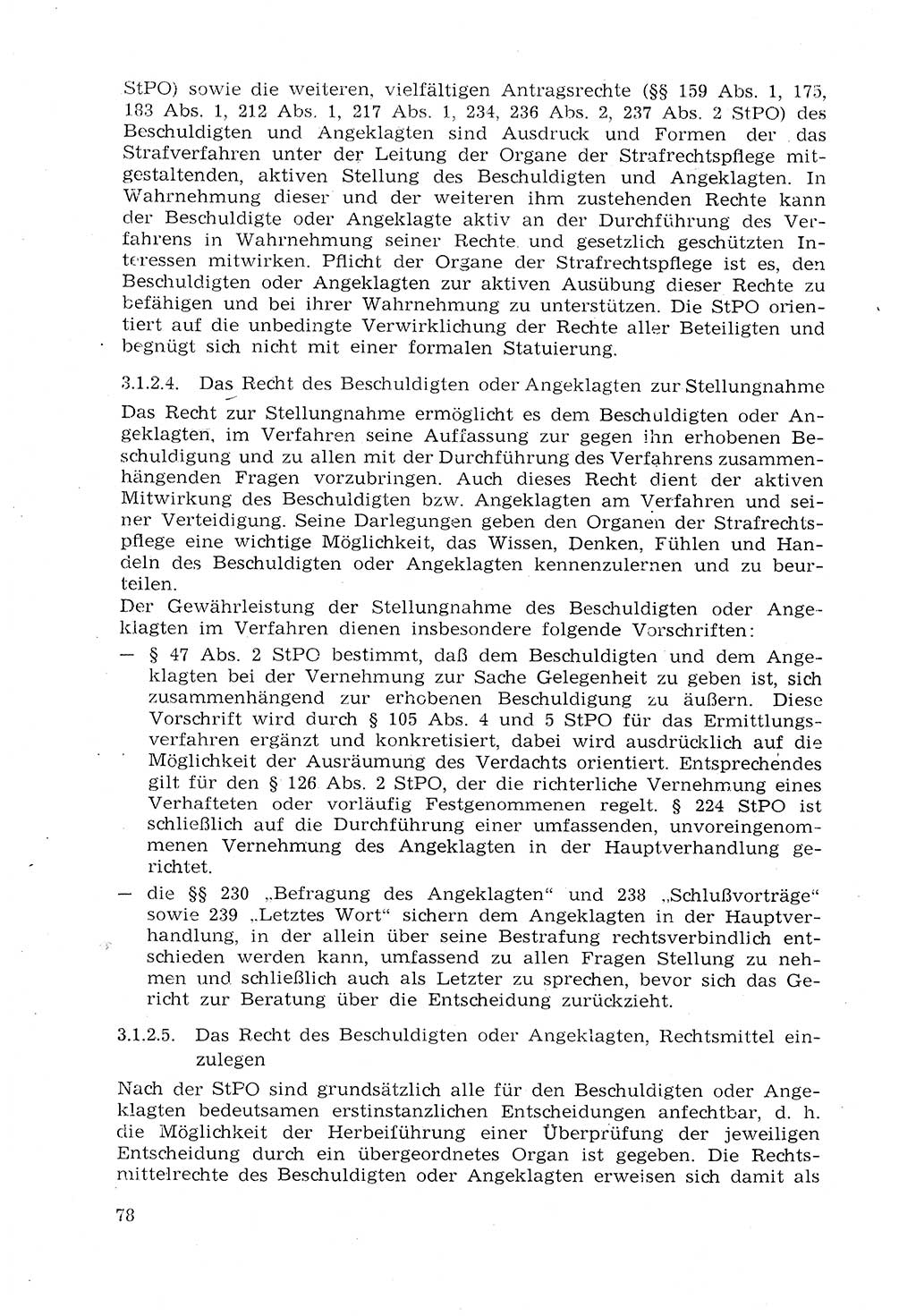 Strafprozeßrecht der DDR (Deutsche Demokratische Republik), Lehrmaterial 1969, Seite 78 (Strafprozeßr. DDR Lehrmat. 1969, S. 78)