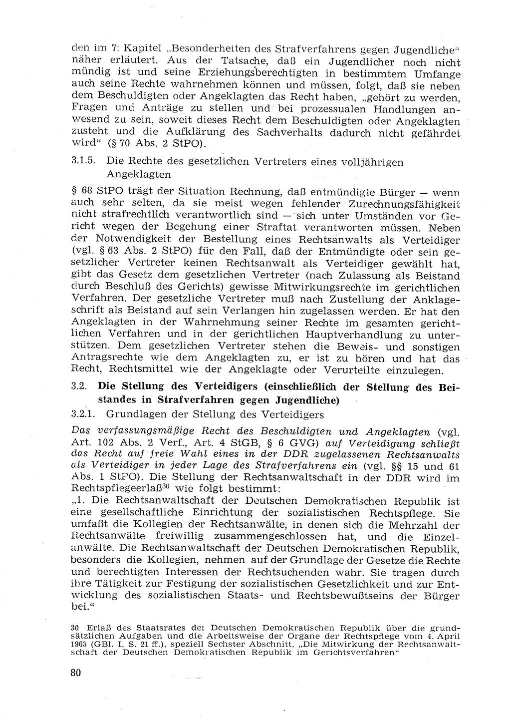 Strafprozeßrecht der DDR (Deutsche Demokratische Republik), Lehrmaterial 1969, Seite 80 (Strafprozeßr. DDR Lehrmat. 1969, S. 80)