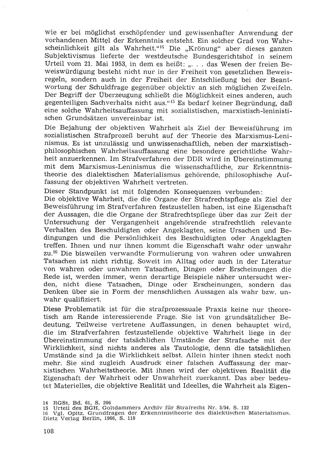 Strafprozeßrecht der DDR (Deutsche Demokratische Republik), Lehrmaterial 1969, Seite 108 (Strafprozeßr. DDR Lehrmat. 1969, S. 108)