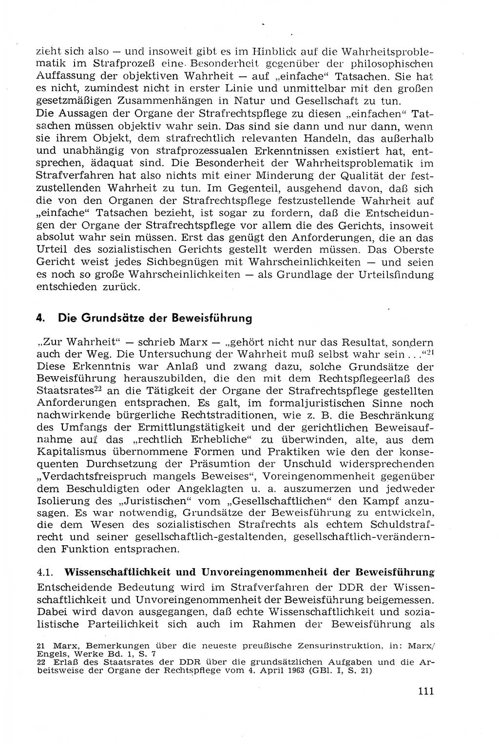 Strafprozeßrecht der DDR (Deutsche Demokratische Republik), Lehrmaterial 1969, Seite 111 (Strafprozeßr. DDR Lehrmat. 1969, S. 111)