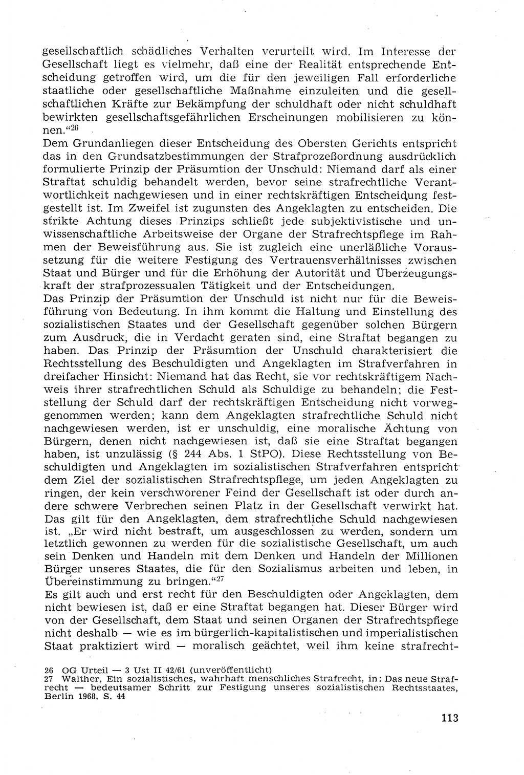 Strafprozeßrecht der DDR (Deutsche Demokratische Republik), Lehrmaterial 1969, Seite 113 (Strafprozeßr. DDR Lehrmat. 1969, S. 113)