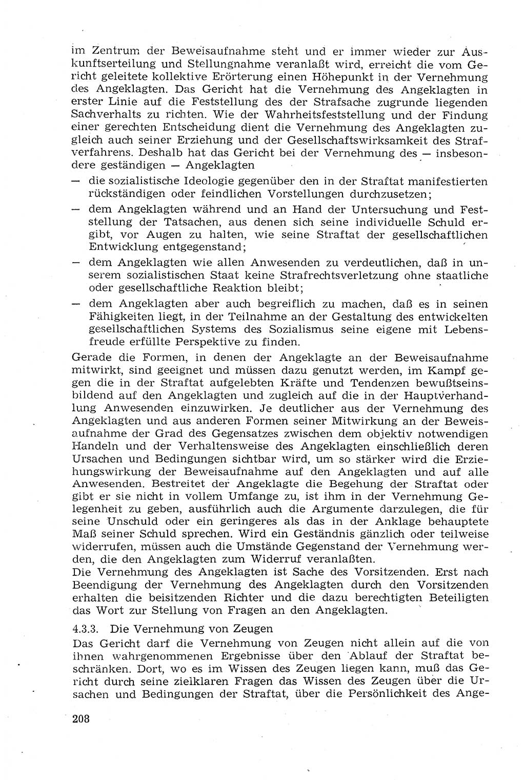 Strafprozeßrecht der DDR (Deutsche Demokratische Republik), Lehrmaterial 1969, Seite 208 (Strafprozeßr. DDR Lehrmat. 1969, S. 208)