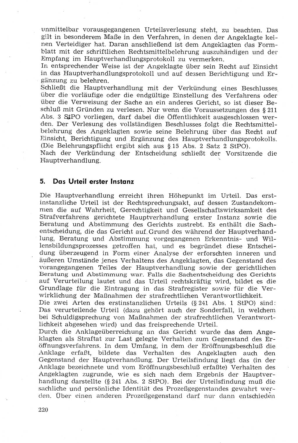 Strafprozeßrecht der DDR (Deutsche Demokratische Republik), Lehrmaterial 1969, Seite 220 (Strafprozeßr. DDR Lehrmat. 1969, S. 220)