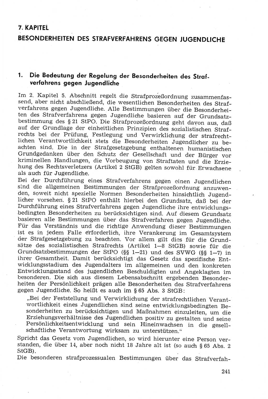 Strafprozeßrecht der DDR (Deutsche Demokratische Republik), Lehrmaterial 1969, Seite 241 (Strafprozeßr. DDR Lehrmat. 1969, S. 241)