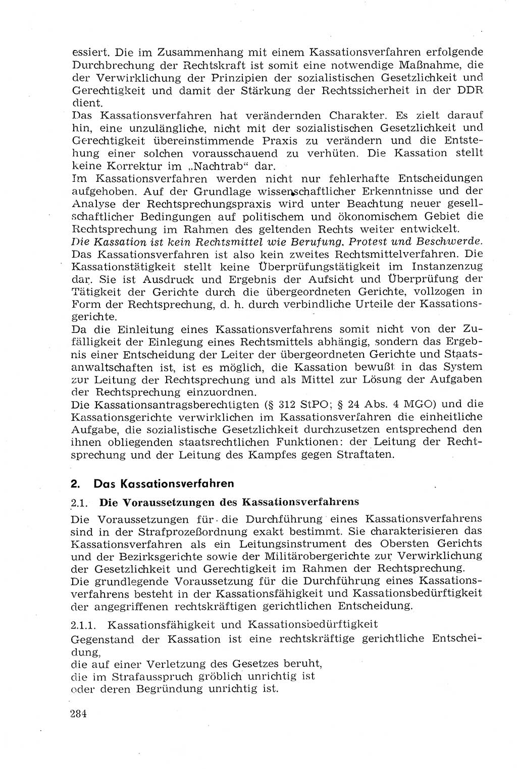 Strafprozeßrecht der DDR (Deutsche Demokratische Republik), Lehrmaterial 1969, Seite 284 (Strafprozeßr. DDR Lehrmat. 1969, S. 284)