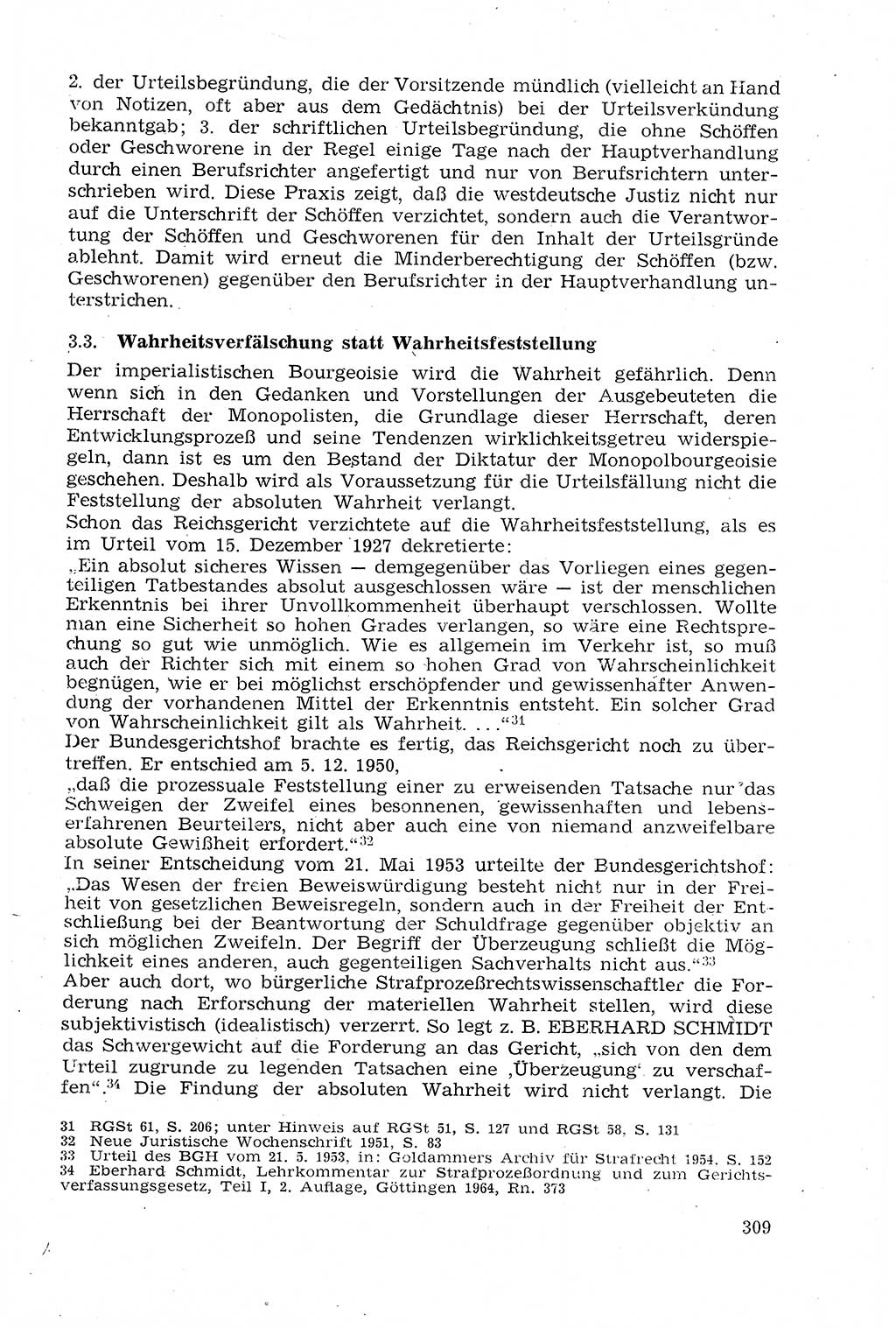 Strafprozeßrecht der DDR (Deutsche Demokratische Republik), Lehrmaterial 1969, Seite 309 (Strafprozeßr. DDR Lehrmat. 1969, S. 309)