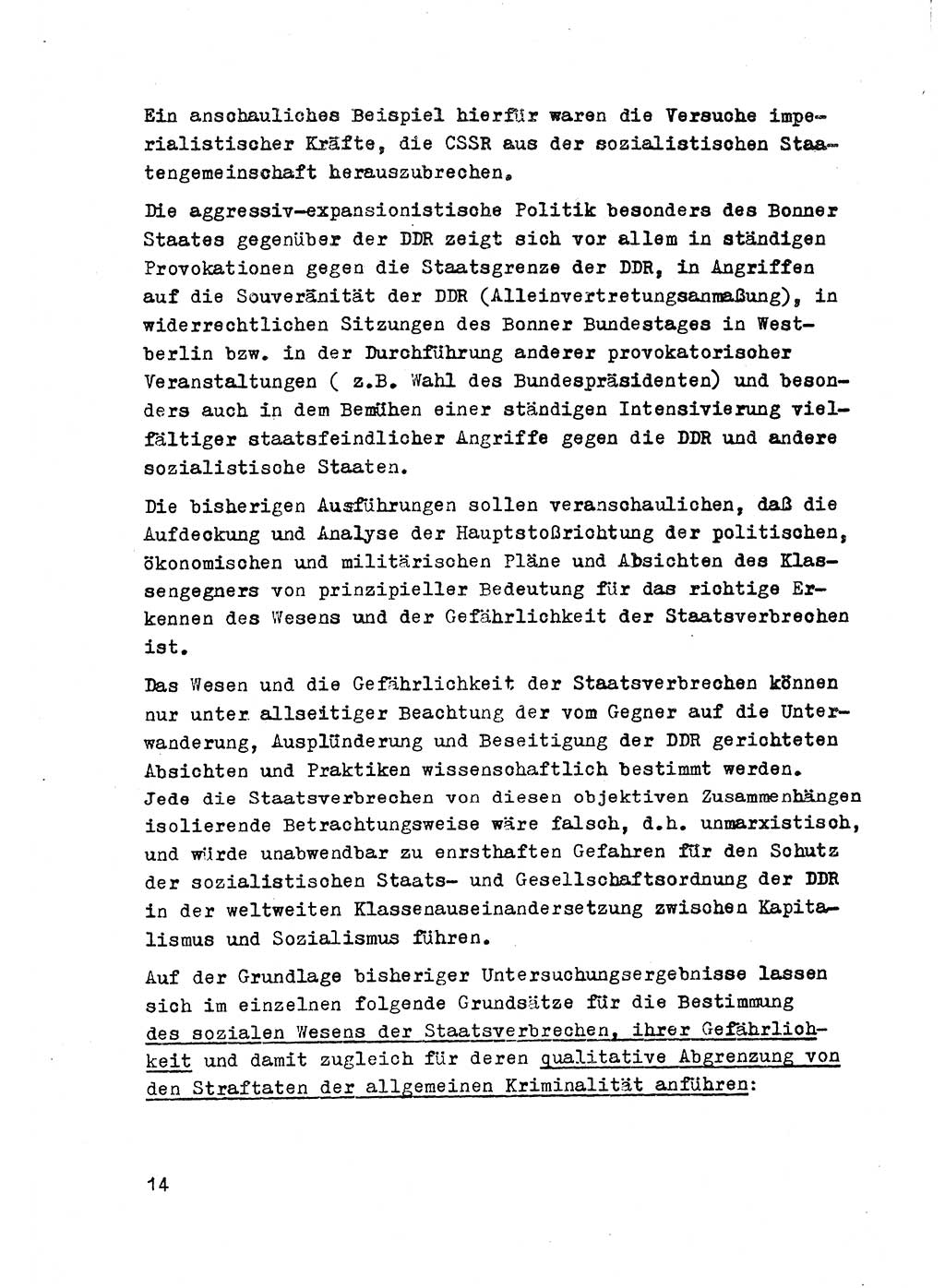 Strafrecht der DDR (Deutsche Demokratische Republik), Besonderer Teil, Lehrmaterial, Heft 2 1969, Seite 14 (Strafr. DDR BT Lehrmat. H. 2 1969, S. 14)