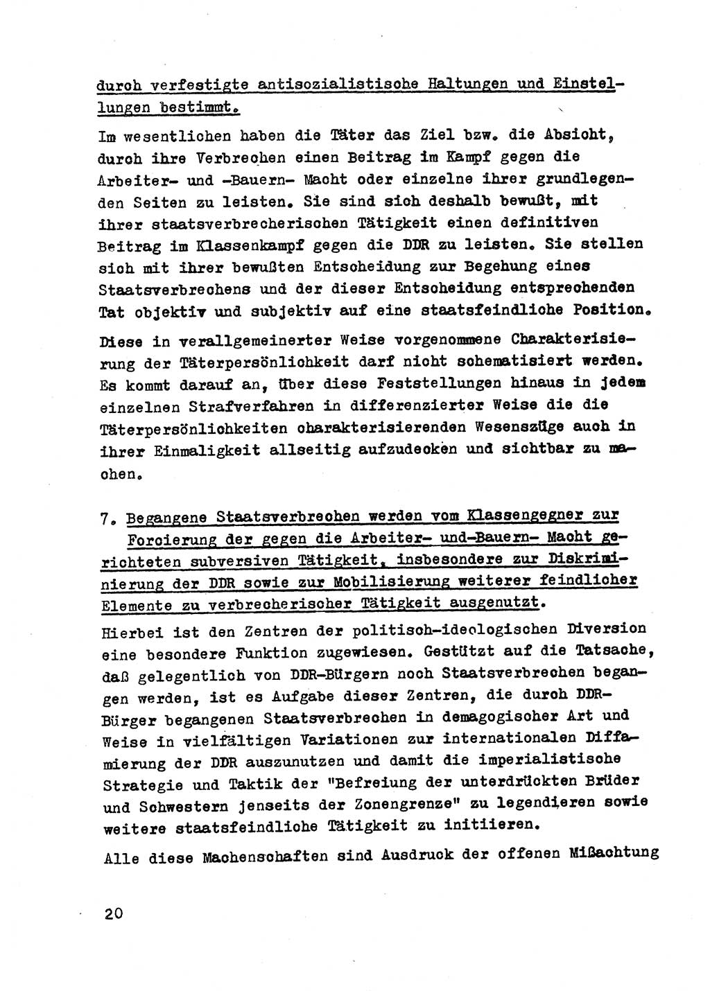 Strafrecht der DDR (Deutsche Demokratische Republik), Besonderer Teil, Lehrmaterial, Heft 2 1969, Seite 20 (Strafr. DDR BT Lehrmat. H. 2 1969, S. 20)