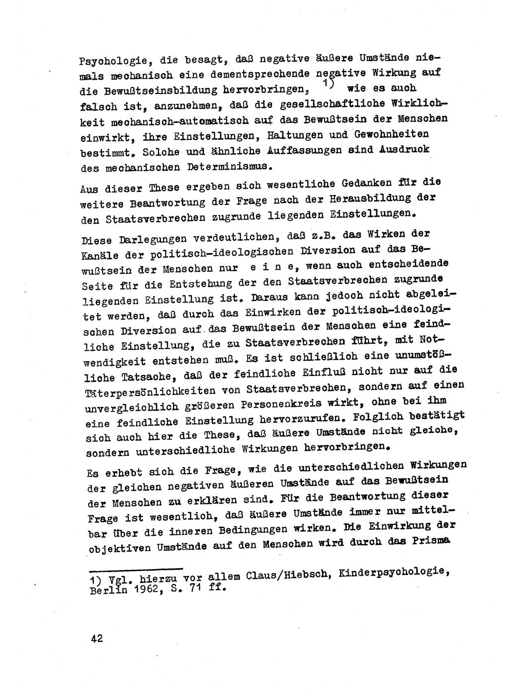 Strafrecht der DDR (Deutsche Demokratische Republik), Besonderer Teil, Lehrmaterial, Heft 2 1969, Seite 42 (Strafr. DDR BT Lehrmat. H. 2 1969, S. 42)