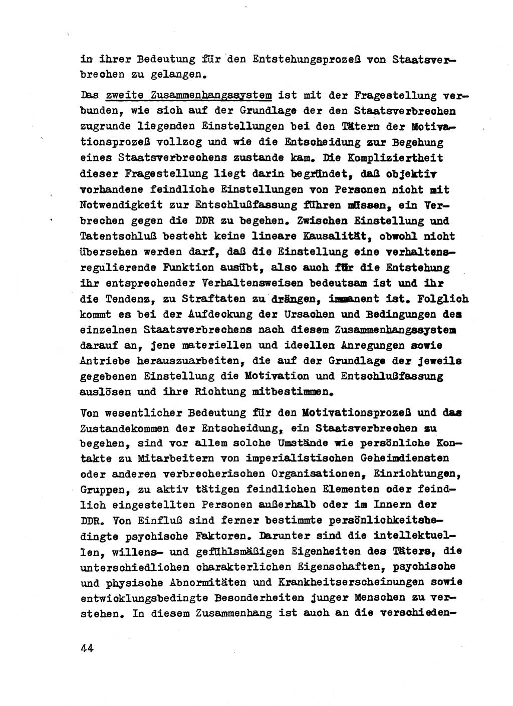 Strafrecht der DDR (Deutsche Demokratische Republik), Besonderer Teil, Lehrmaterial, Heft 2 1969, Seite 44 (Strafr. DDR BT Lehrmat. H. 2 1969, S. 44)