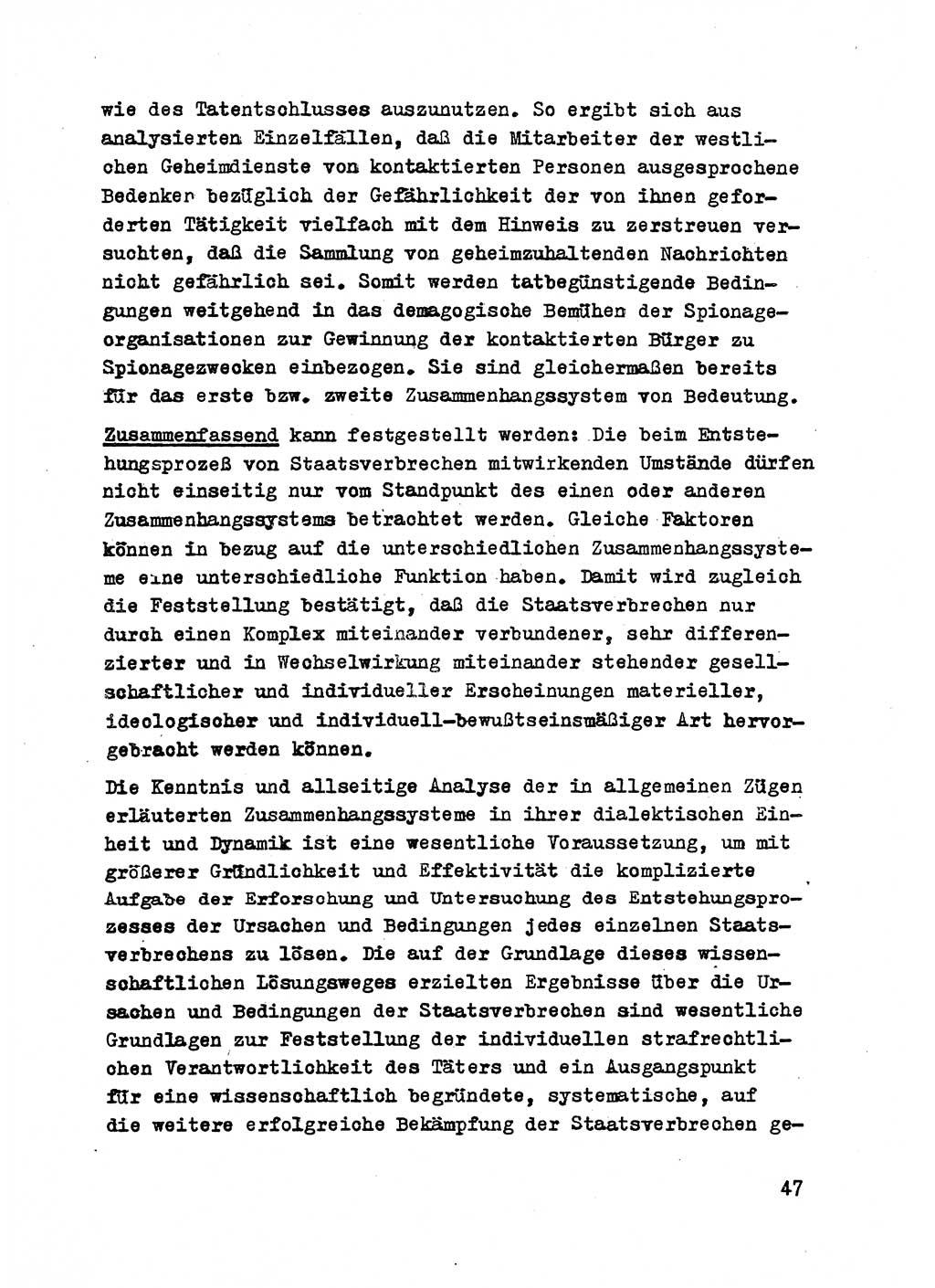 Strafrecht der DDR (Deutsche Demokratische Republik), Besonderer Teil, Lehrmaterial, Heft 2 1969, Seite 47 (Strafr. DDR BT Lehrmat. H. 2 1969, S. 47)