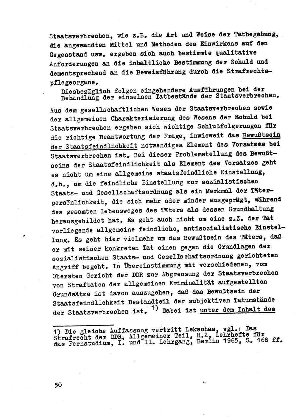 Strafrecht der DDR (Deutsche Demokratische Republik), Besonderer Teil, Lehrmaterial, Heft 2 1969, Seite 50 (Strafr. DDR BT Lehrmat. H. 2 1969, S. 50)