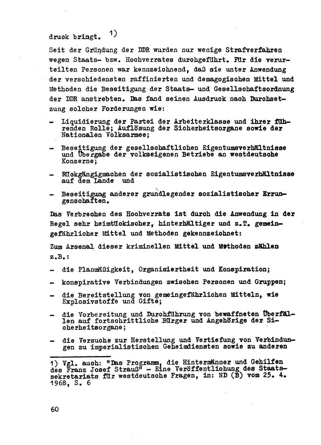 Strafrecht der DDR (Deutsche Demokratische Republik), Besonderer Teil, Lehrmaterial, Heft 2 1969, Seite 60 (Strafr. DDR BT Lehrmat. H. 2 1969, S. 60)
