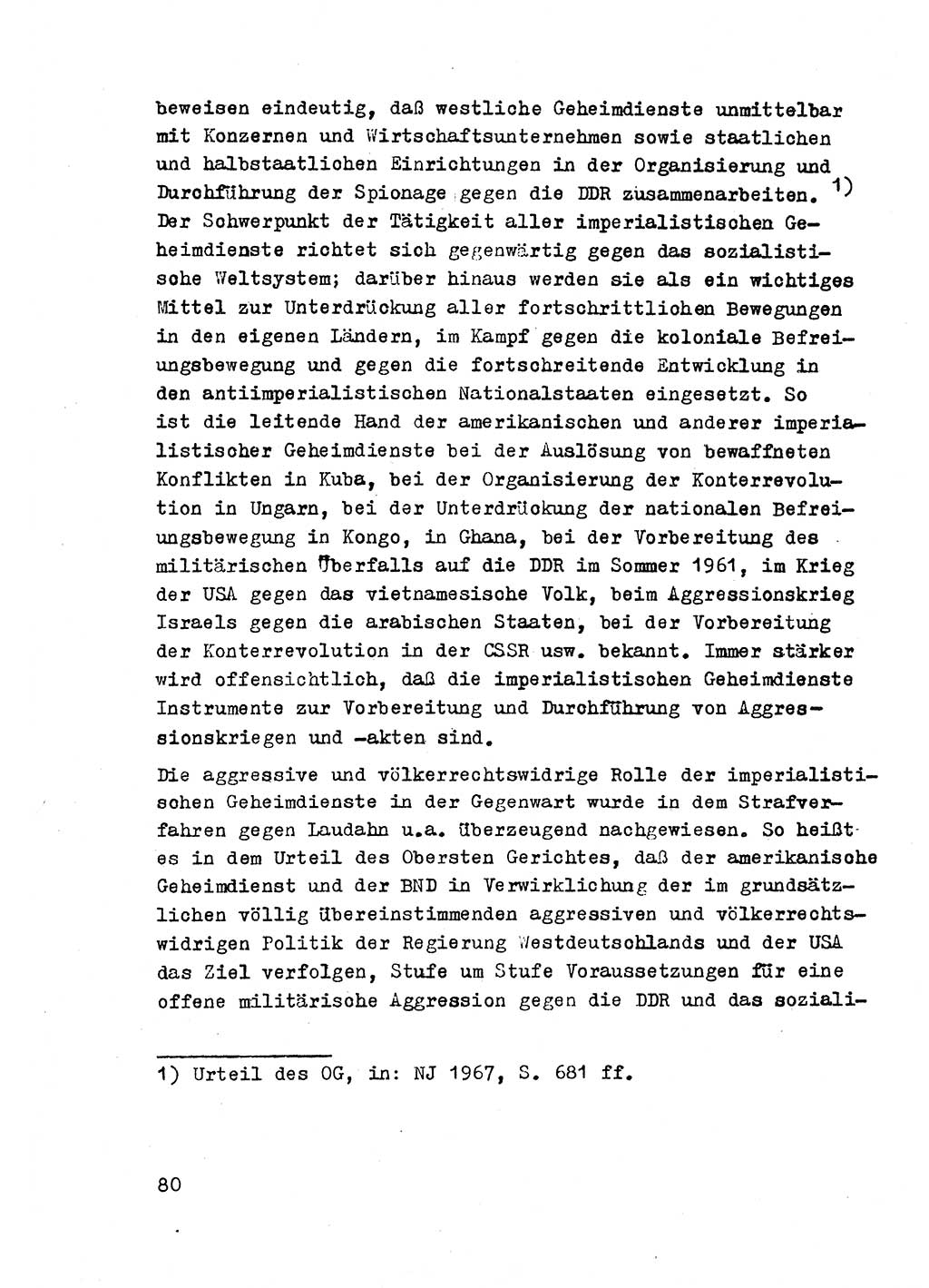 Strafrecht der DDR (Deutsche Demokratische Republik), Besonderer Teil, Lehrmaterial, Heft 2 1969, Seite 80 (Strafr. DDR BT Lehrmat. H. 2 1969, S. 80)