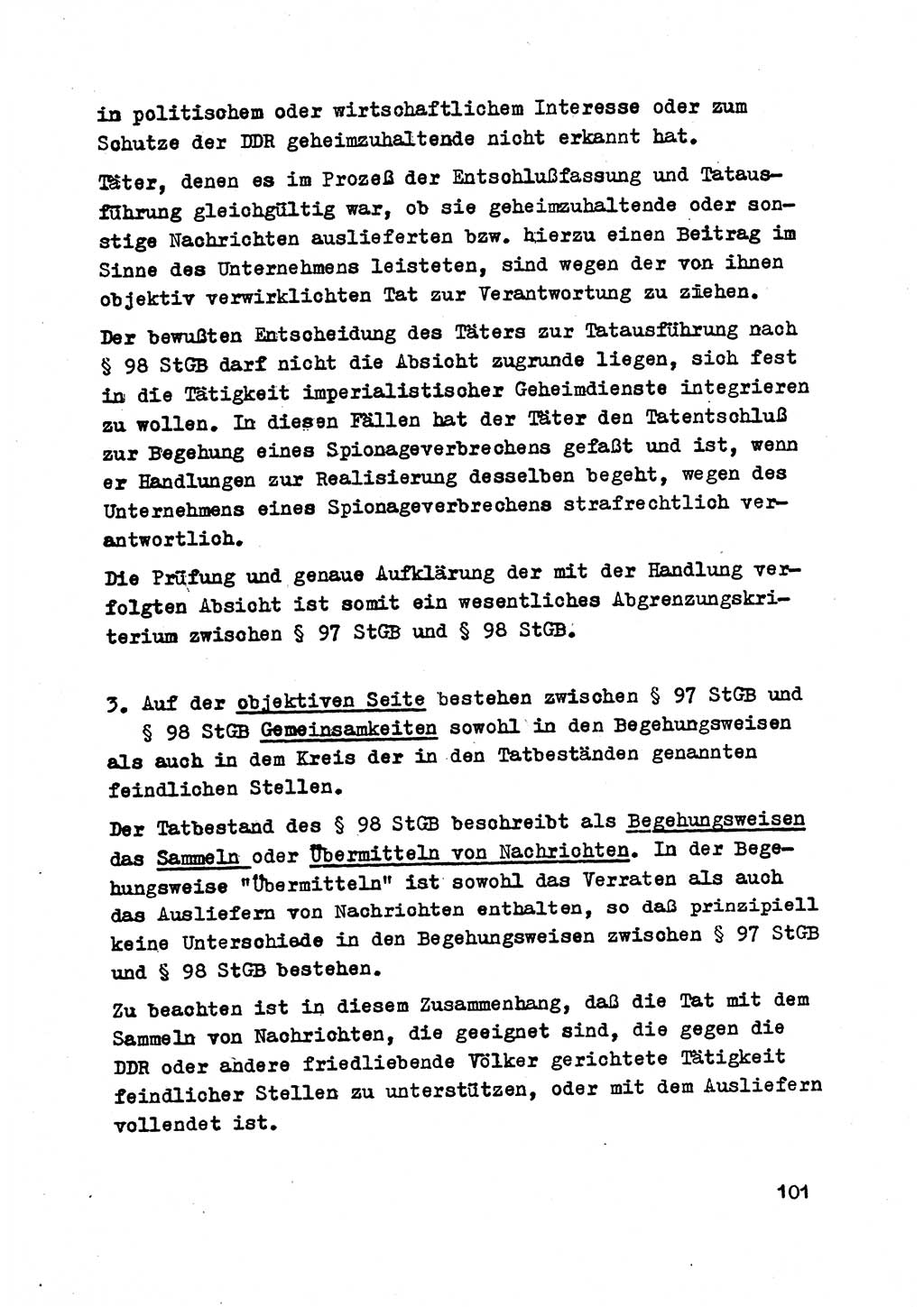 Strafrecht der DDR (Deutsche Demokratische Republik), Besonderer Teil, Lehrmaterial, Heft 2 1969, Seite 101 (Strafr. DDR BT Lehrmat. H. 2 1969, S. 101)