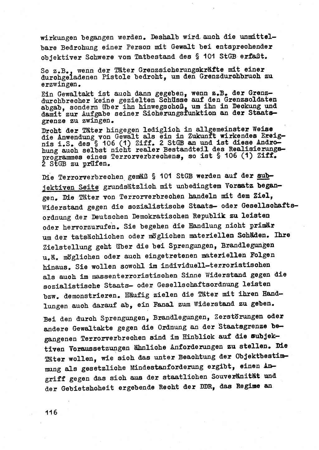 Strafrecht der DDR (Deutsche Demokratische Republik), Besonderer Teil, Lehrmaterial, Heft 2 1969, Seite 116 (Strafr. DDR BT Lehrmat. H. 2 1969, S. 116)