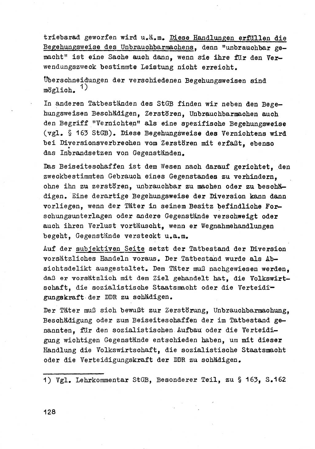 Strafrecht der DDR (Deutsche Demokratische Republik), Besonderer Teil, Lehrmaterial, Heft 2 1969, Seite 128 (Strafr. DDR BT Lehrmat. H. 2 1969, S. 128)