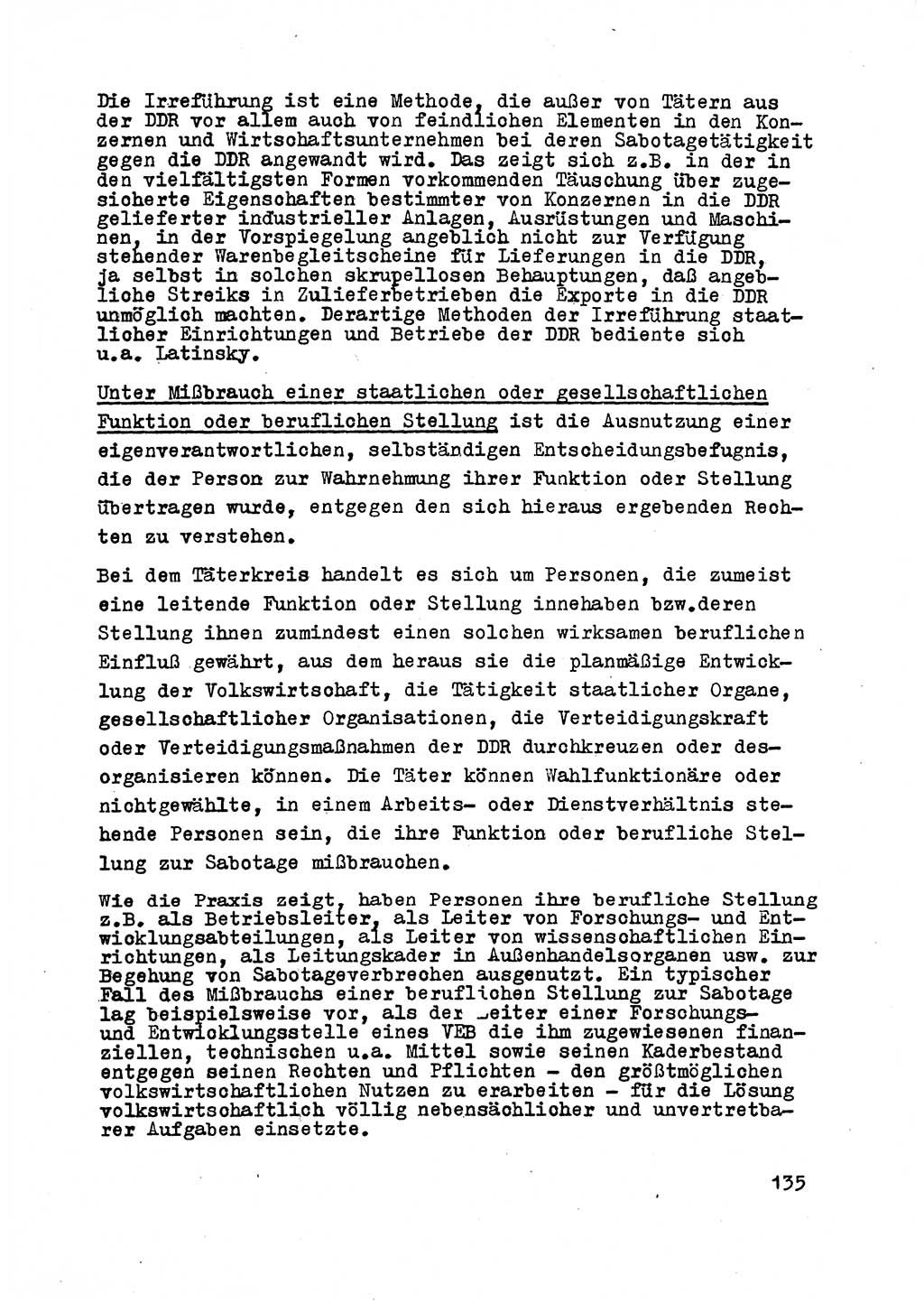 Strafrecht der DDR (Deutsche Demokratische Republik), Besonderer Teil, Lehrmaterial, Heft 2 1969, Seite 135 (Strafr. DDR BT Lehrmat. H. 2 1969, S. 135)