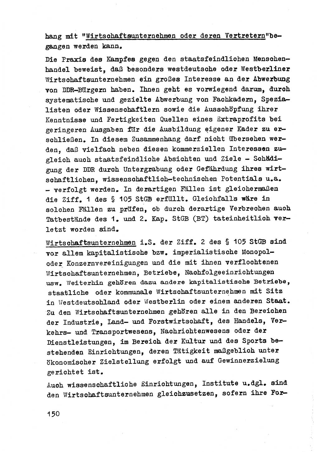 Strafrecht der DDR (Deutsche Demokratische Republik), Besonderer Teil, Lehrmaterial, Heft 2 1969, Seite 150 (Strafr. DDR BT Lehrmat. H. 2 1969, S. 150)