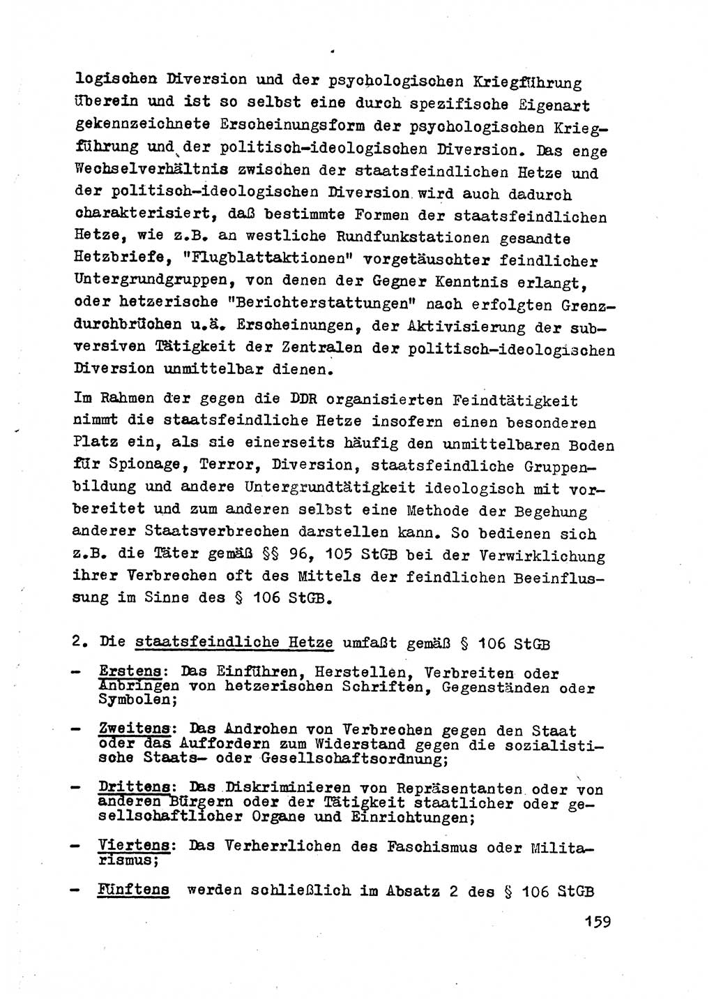Strafrecht der DDR (Deutsche Demokratische Republik), Besonderer Teil, Lehrmaterial, Heft 2 1969, Seite 159 (Strafr. DDR BT Lehrmat. H. 2 1969, S. 159)