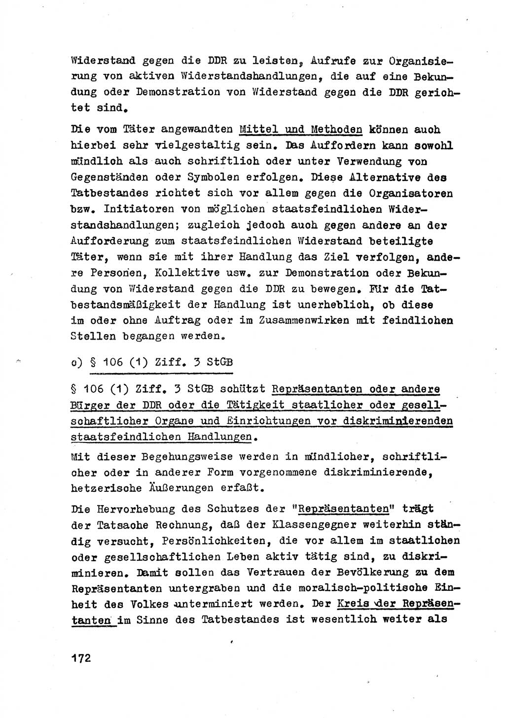 Strafrecht der DDR (Deutsche Demokratische Republik), Besonderer Teil, Lehrmaterial, Heft 2 1969, Seite 172 (Strafr. DDR BT Lehrmat. H. 2 1969, S. 172)
