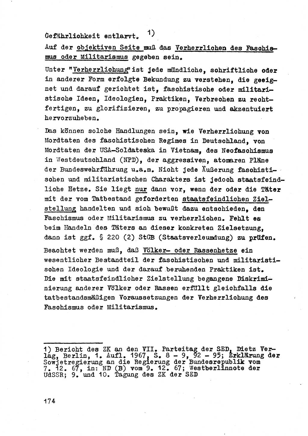 Strafrecht der DDR (Deutsche Demokratische Republik), Besonderer Teil, Lehrmaterial, Heft 2 1969, Seite 174 (Strafr. DDR BT Lehrmat. H. 2 1969, S. 174)