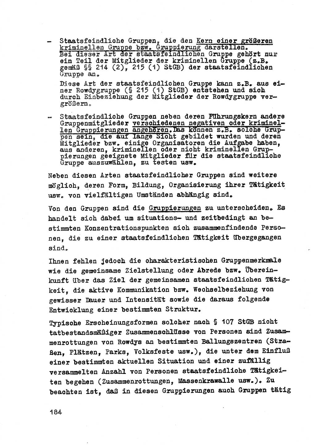 Strafrecht der DDR (Deutsche Demokratische Republik), Besonderer Teil, Lehrmaterial, Heft 2 1969, Seite 184 (Strafr. DDR BT Lehrmat. H. 2 1969, S. 184)
