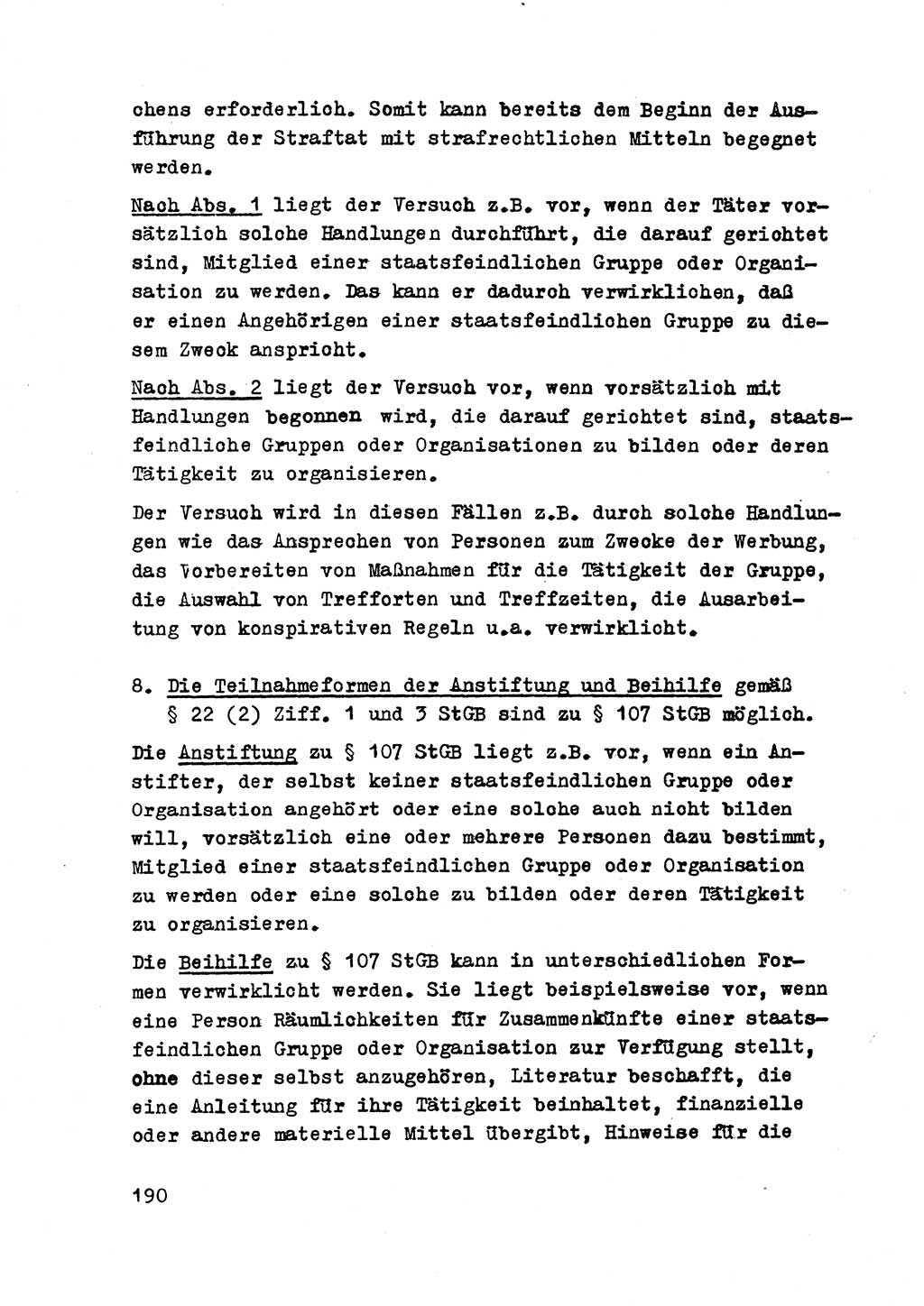 Strafrecht der DDR (Deutsche Demokratische Republik), Besonderer Teil, Lehrmaterial, Heft 2 1969, Seite 190 (Strafr. DDR BT Lehrmat. H. 2 1969, S. 190)