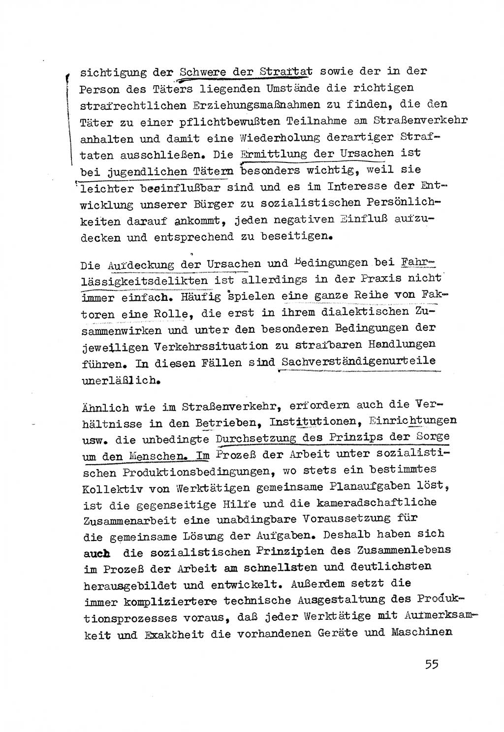Strafrecht der DDR (Deutsche Demokratische Republik), Besonderer Teil, Lehrmaterial, Heft 3 1969, Seite 55 (Strafr. DDR BT Lehrmat. H. 3 1969, S. 55)