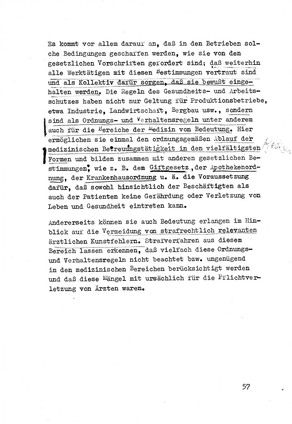 Strafrecht der DDR (Deutsche Demokratische Republik), Besonderer Teil, Lehrmaterial, Heft 3 1969, Seite 57 (Strafr. DDR BT Lehrmat. H. 3 1969, S. 57)