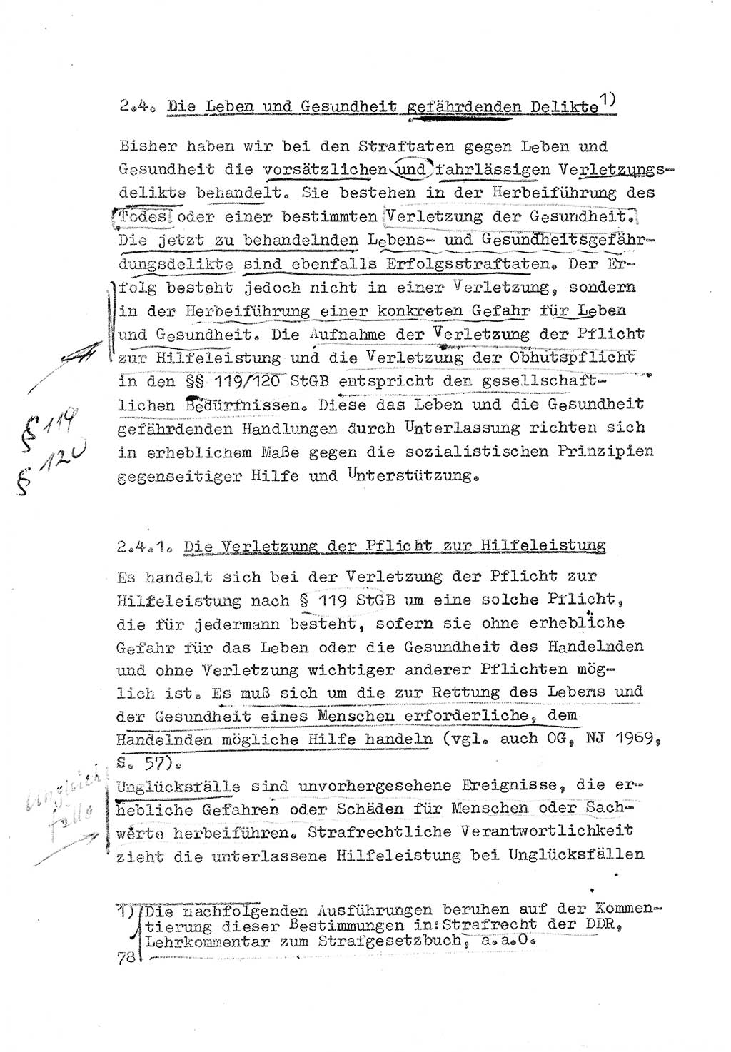 Strafrecht der DDR (Deutsche Demokratische Republik), Besonderer Teil, Lehrmaterial, Heft 3 1969, Seite 78 (Strafr. DDR BT Lehrmat. H. 3 1969, S. 78)