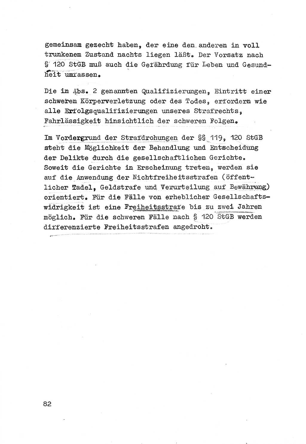 Strafrecht der DDR (Deutsche Demokratische Republik), Besonderer Teil, Lehrmaterial, Heft 3 1969, Seite 82 (Strafr. DDR BT Lehrmat. H. 3 1969, S. 82)