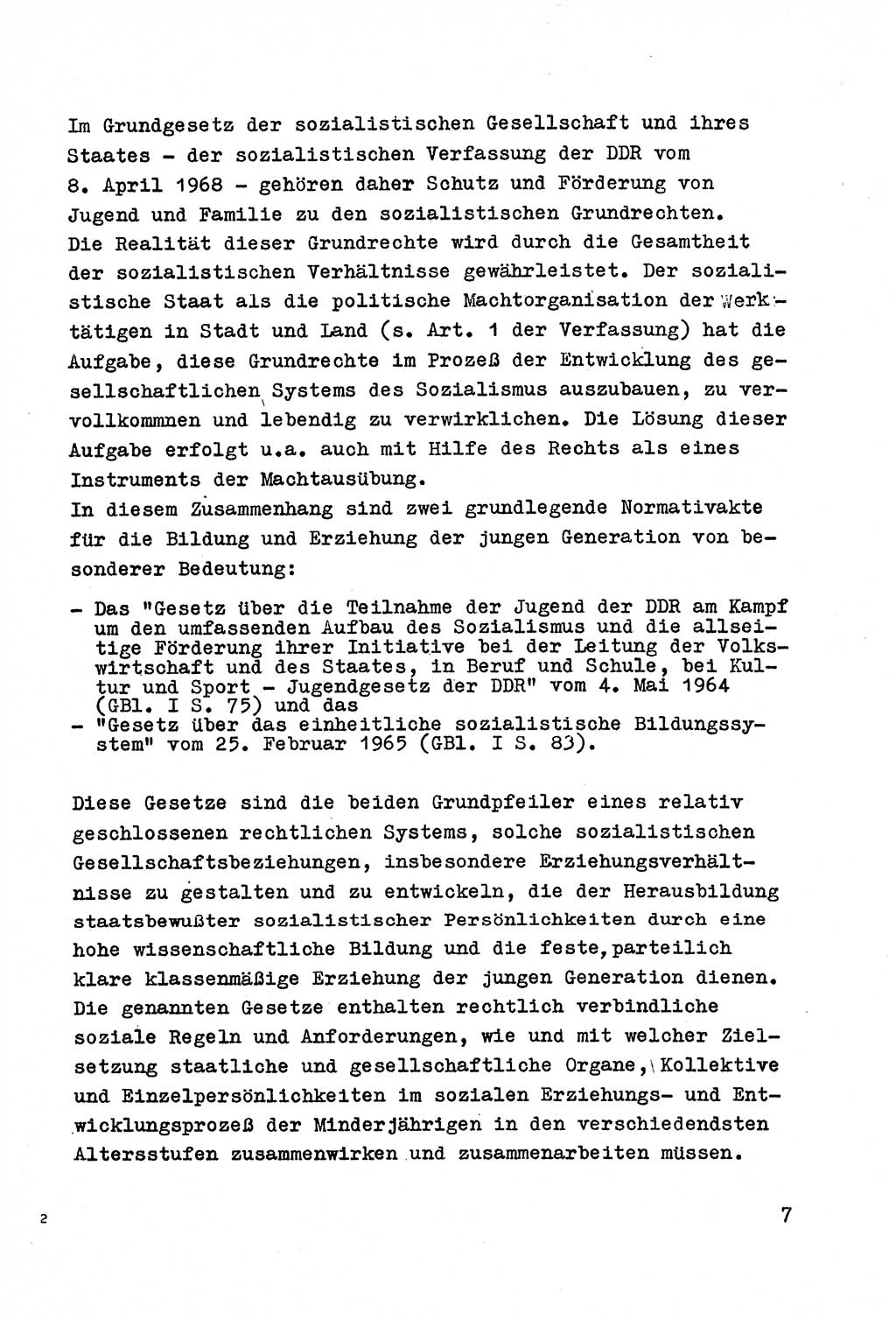 Strafrecht der DDR (Deutsche Demokratische Republik), Besonderer Teil, Lehrmaterial, Heft 4 1969, Seite 7 (Strafr. DDR BT Lehrmat. H. 4 1969, S. 7)