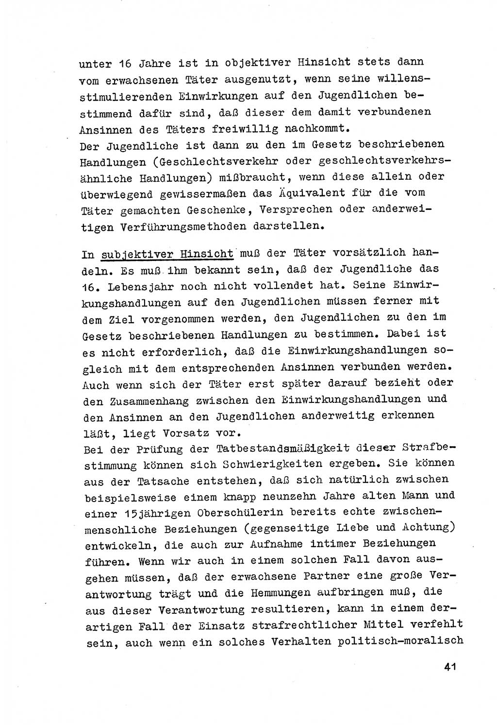 Strafrecht der DDR (Deutsche Demokratische Republik), Besonderer Teil, Lehrmaterial, Heft 4 1969, Seite 41 (Strafr. DDR BT Lehrmat. H. 4 1969, S. 41)