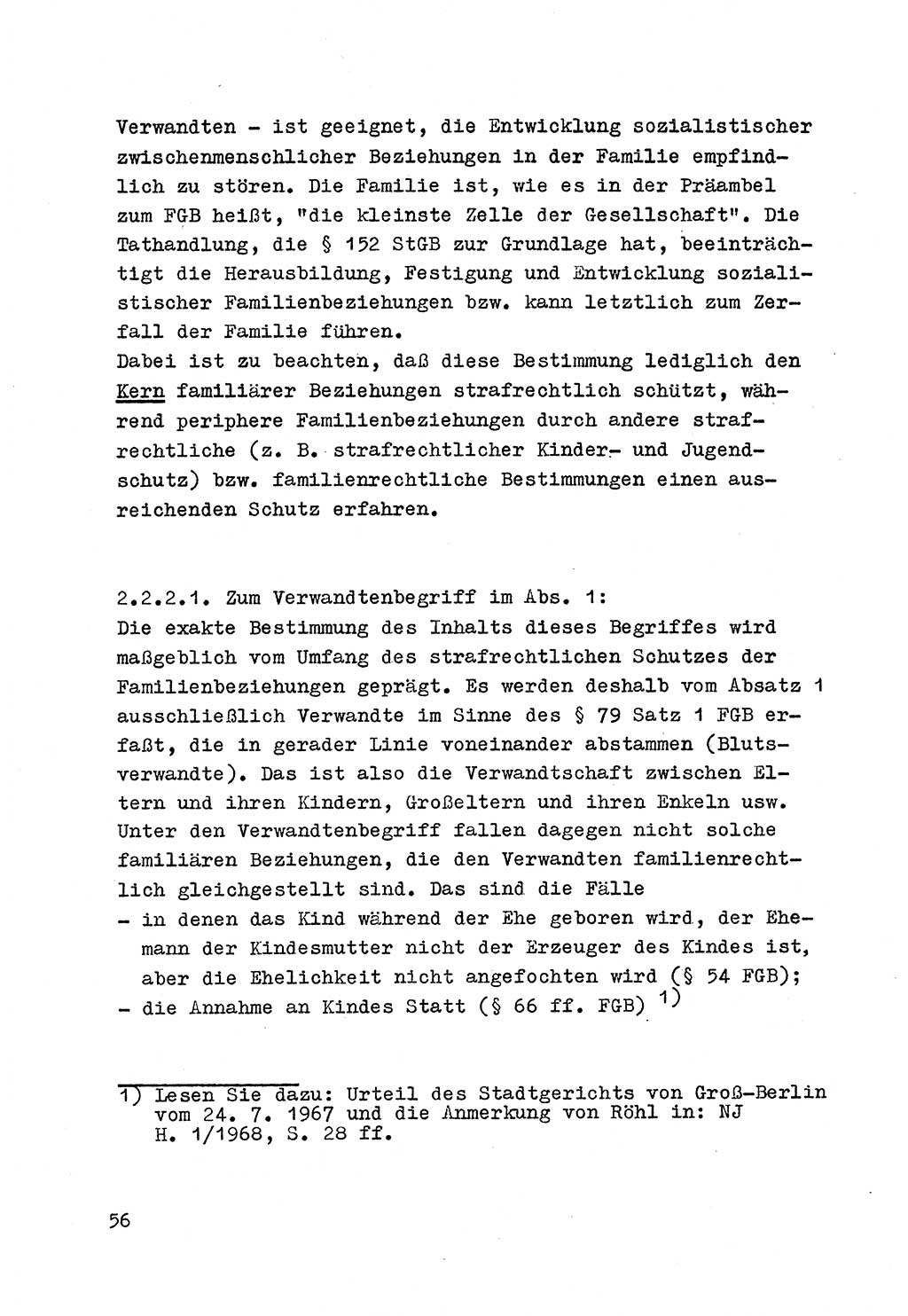 Strafrecht der DDR (Deutsche Demokratische Republik), Besonderer Teil, Lehrmaterial, Heft 4 1969, Seite 56 (Strafr. DDR BT Lehrmat. H. 4 1969, S. 56)