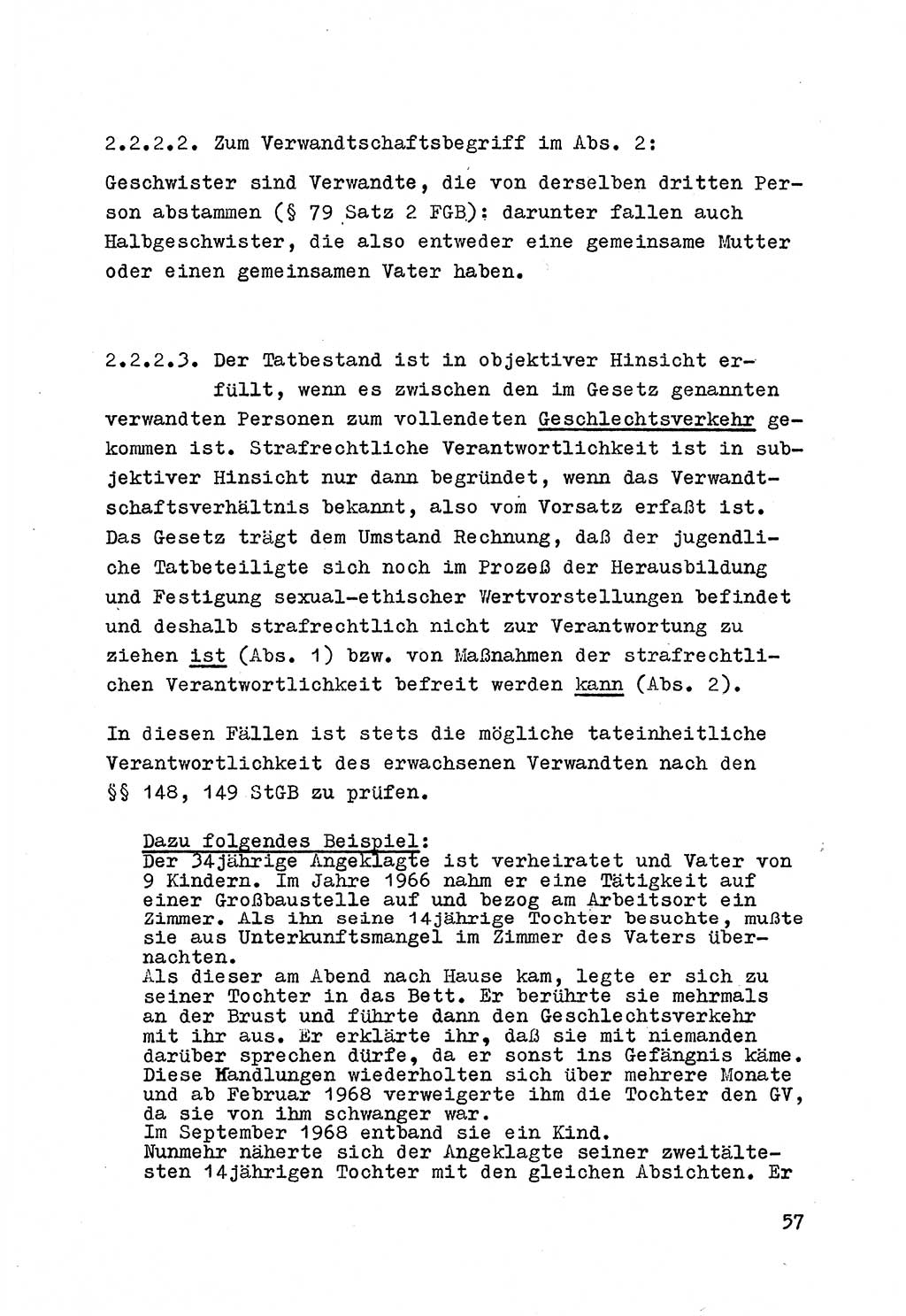 Strafrecht der DDR (Deutsche Demokratische Republik), Besonderer Teil, Lehrmaterial, Heft 4 1969, Seite 57 (Strafr. DDR BT Lehrmat. H. 4 1969, S. 57)