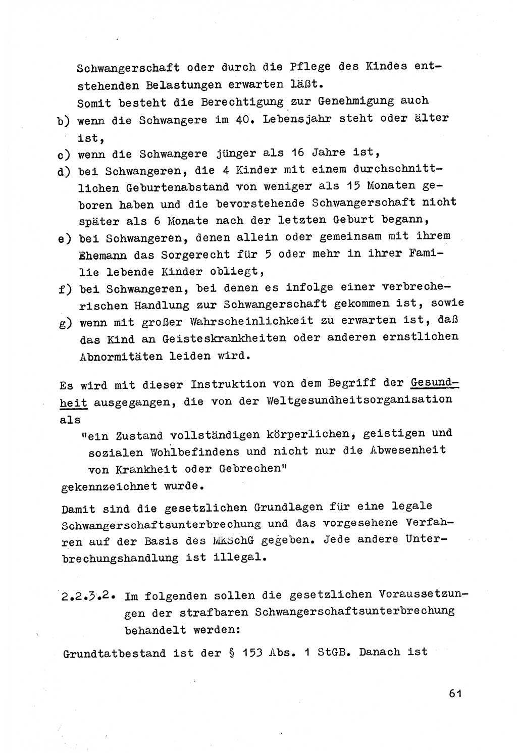 Strafrecht der DDR (Deutsche Demokratische Republik), Besonderer Teil, Lehrmaterial, Heft 4 1969, Seite 61 (Strafr. DDR BT Lehrmat. H. 4 1969, S. 61)