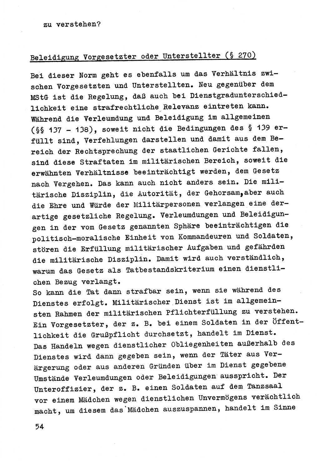 Strafrecht der DDR (Deutsche Demokratische Republik), Besonderer Teil, Lehrmaterial, Heft 9 1969, Seite 54 (Strafr. DDR BT Lehrmat. H. 9 1969, S. 54)