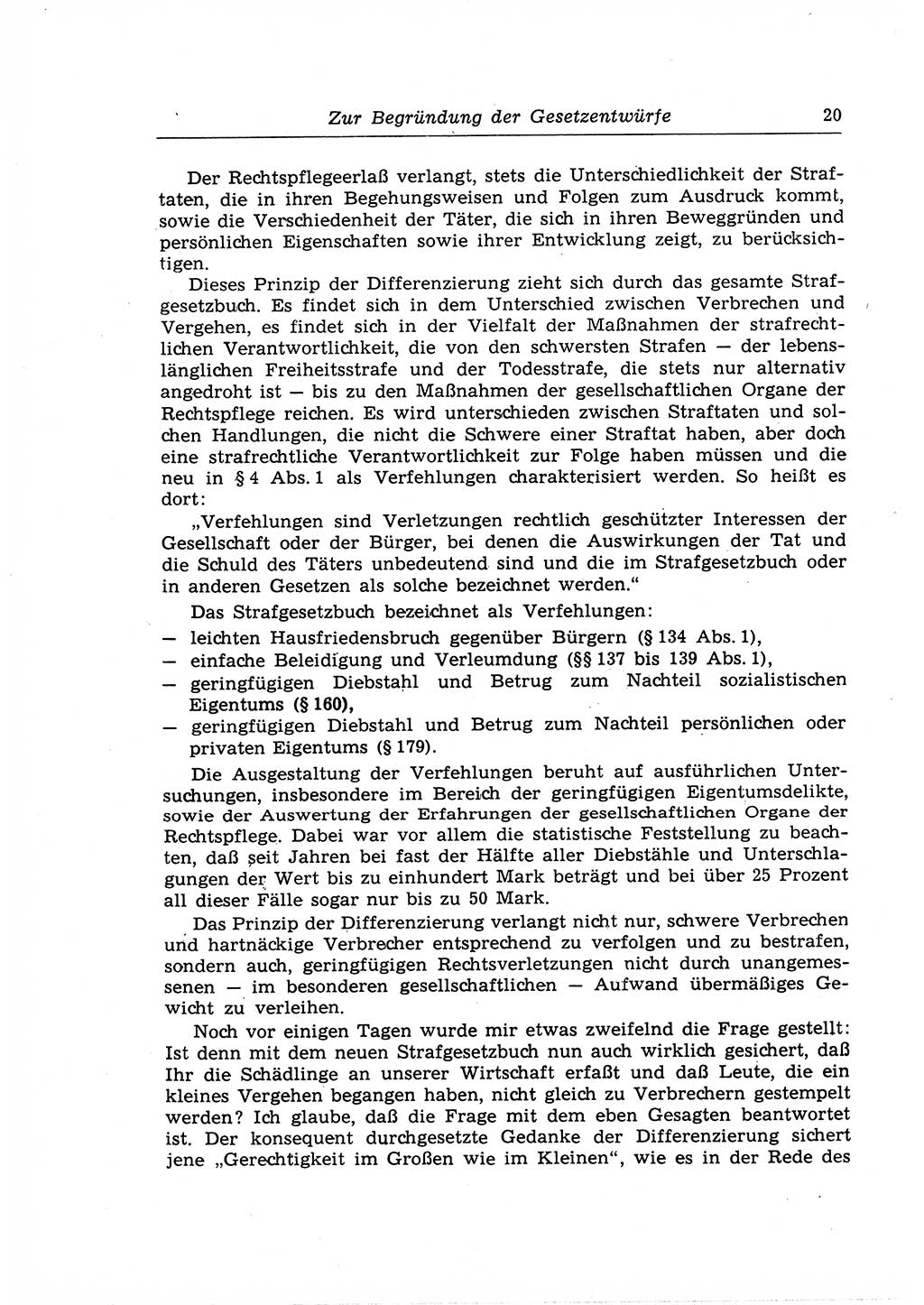 Strafrecht der Deutschen Demokratischen Republik (DDR), Lehrkommentar zum Strafgesetzbuch (StGB), Allgemeiner Teil 1969, Seite 20 (Strafr. DDR Lehrkomm. StGB AT 1969, S. 20)