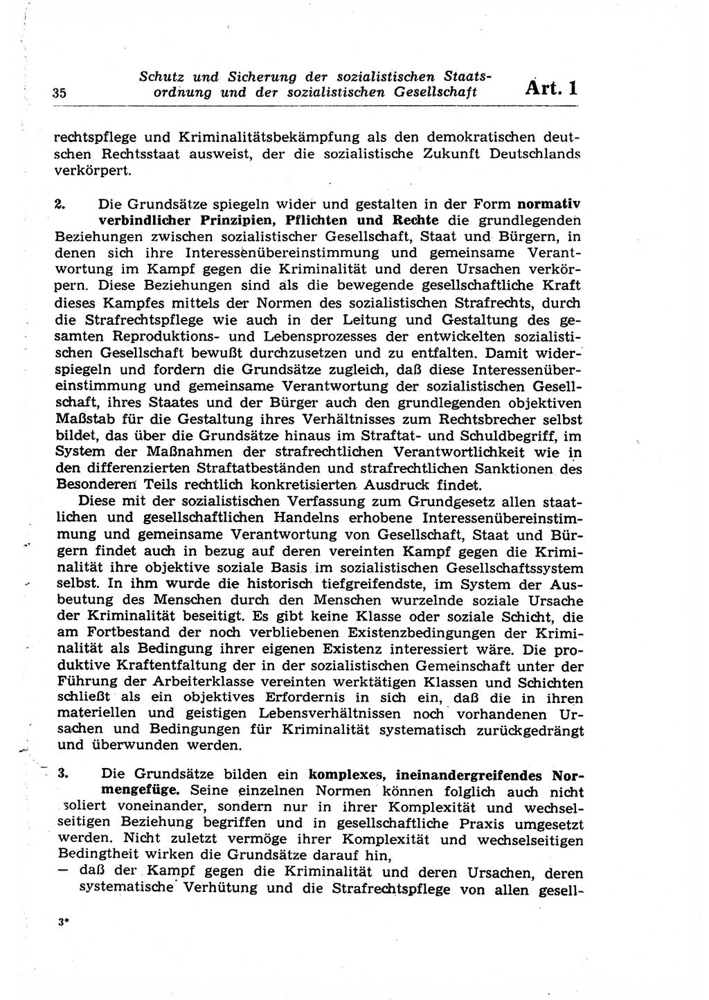 Strafrecht der Deutschen Demokratischen Republik (DDR), Lehrkommentar zum Strafgesetzbuch (StGB), Allgemeiner Teil 1969, Seite 35 (Strafr. DDR Lehrkomm. StGB AT 1969, S. 35)