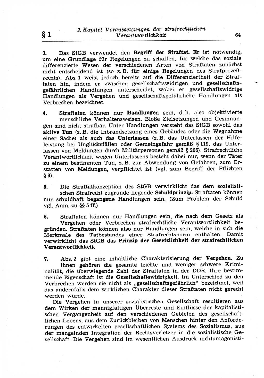 Strafrecht der Deutschen Demokratischen Republik (DDR), Lehrkommentar zum Strafgesetzbuch (StGB), Allgemeiner Teil 1969, Seite 64 (Strafr. DDR Lehrkomm. StGB AT 1969, S. 64)
