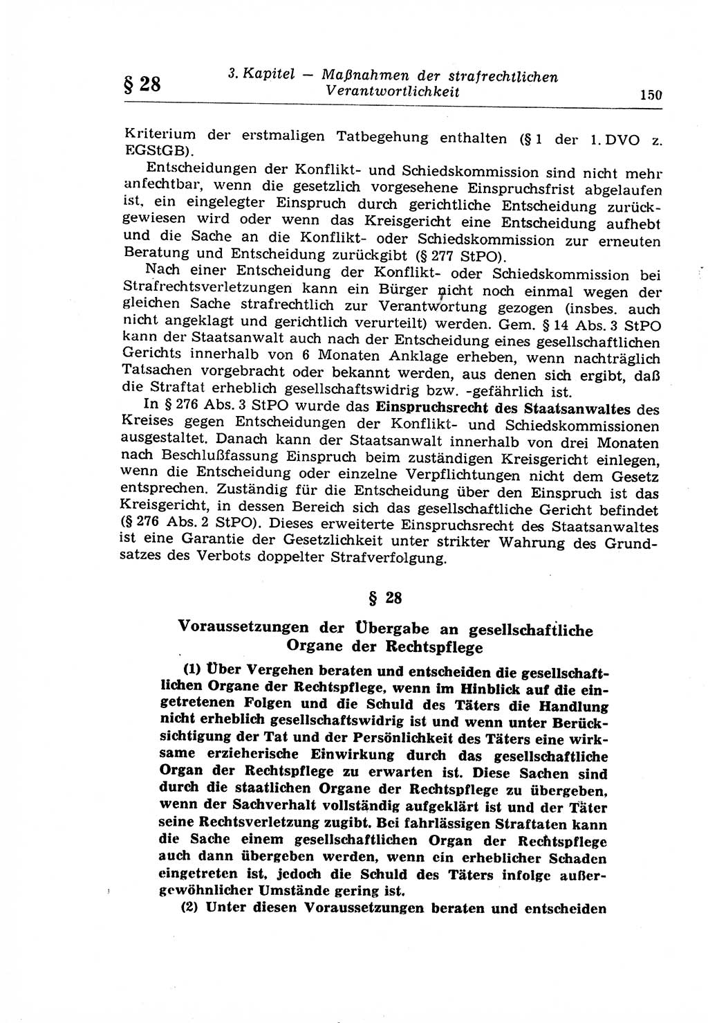 Strafrecht der Deutschen Demokratischen Republik (DDR), Lehrkommentar zum Strafgesetzbuch (StGB), Allgemeiner Teil 1969, Seite 150 (Strafr. DDR Lehrkomm. StGB AT 1969, S. 150)