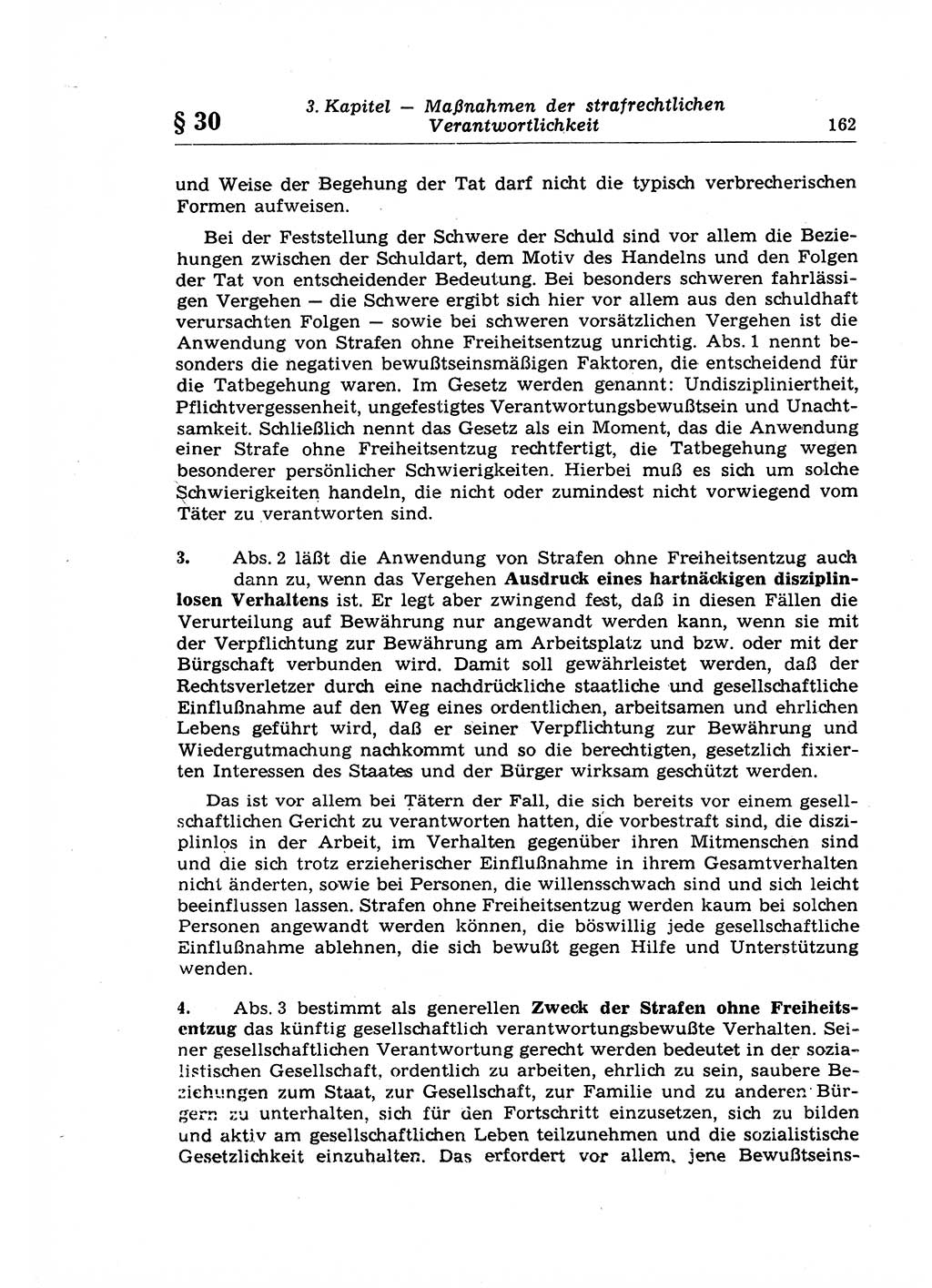 Strafrecht der Deutschen Demokratischen Republik (DDR), Lehrkommentar zum Strafgesetzbuch (StGB), Allgemeiner Teil 1969, Seite 162 (Strafr. DDR Lehrkomm. StGB AT 1969, S. 162)