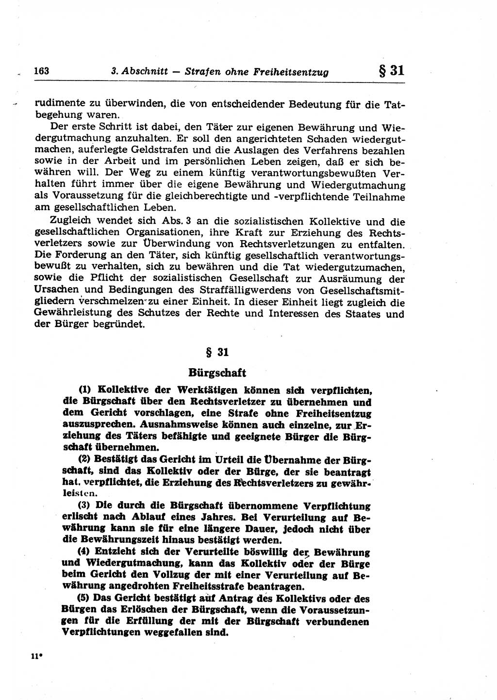 Strafrecht der Deutschen Demokratischen Republik (DDR), Lehrkommentar zum Strafgesetzbuch (StGB), Allgemeiner Teil 1969, Seite 163 (Strafr. DDR Lehrkomm. StGB AT 1969, S. 163)