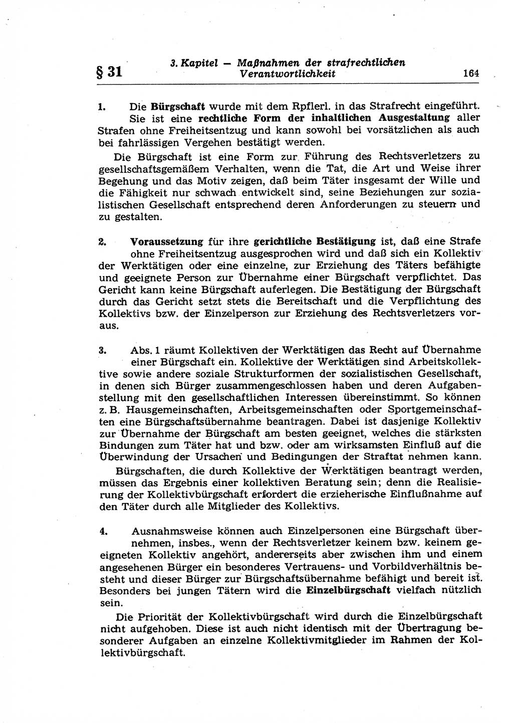 Strafrecht der Deutschen Demokratischen Republik (DDR), Lehrkommentar zum Strafgesetzbuch (StGB), Allgemeiner Teil 1969, Seite 164 (Strafr. DDR Lehrkomm. StGB AT 1969, S. 164)